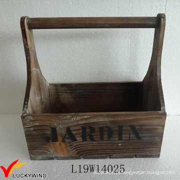 Pequeno Handmade madeira cesta país estilo
